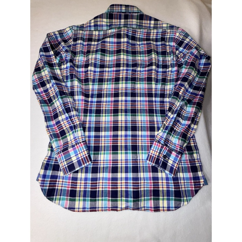 Brancaccio Plaid Shirt Mens Slim‎ Fit Long Sleeve - Picture 10 of 11